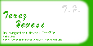 terez hevesi business card